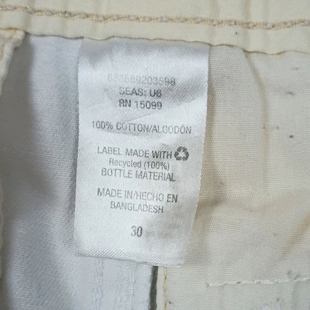 Roebuck and Co Cargo Shorts Mens 30 White 80s Style Utility Casual Cotton